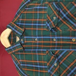 Woolrich , Shirt, Vintage  , Green/Orange/Blue Plaid - Large